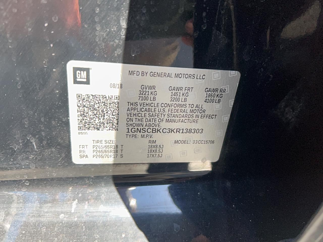 CHEVROLET TAHOE C1500 LT