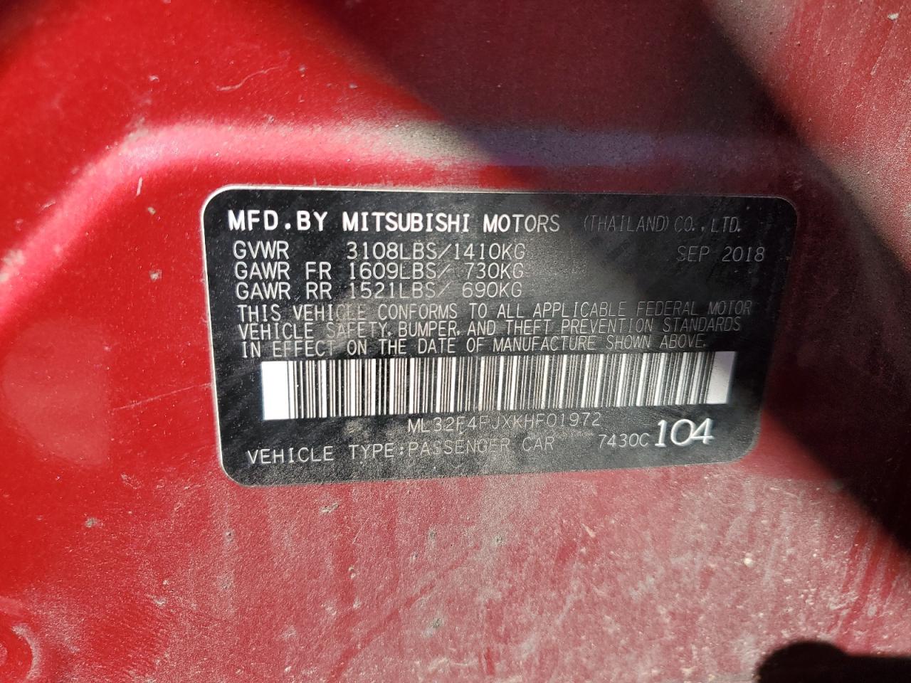 MITSUBISHI MIRAGE G4 SE