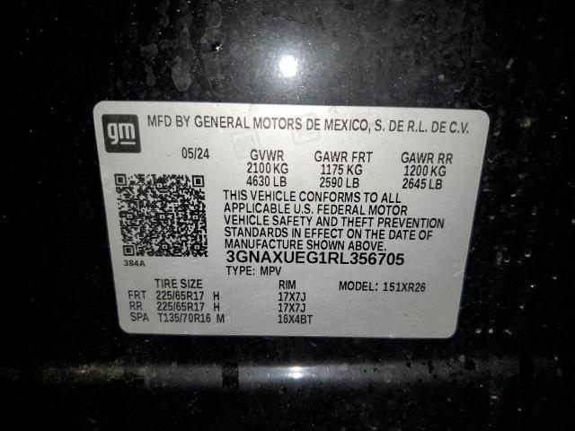 2024 CHEVROLET EQUINOX LT 3GNAXUEG1RL356705