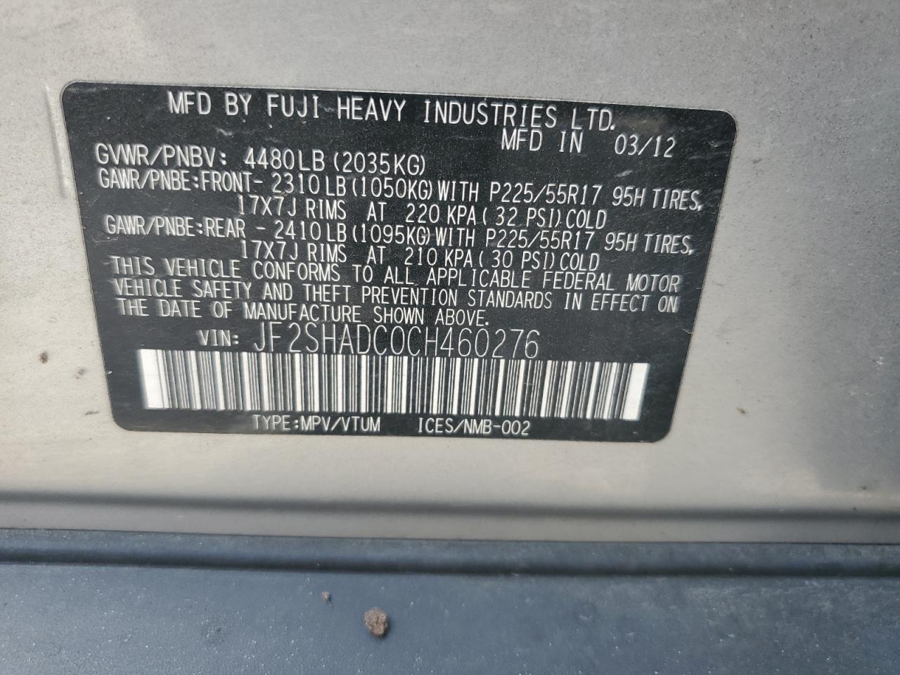 SUBARU FORESTER 2.5X PREMIUM