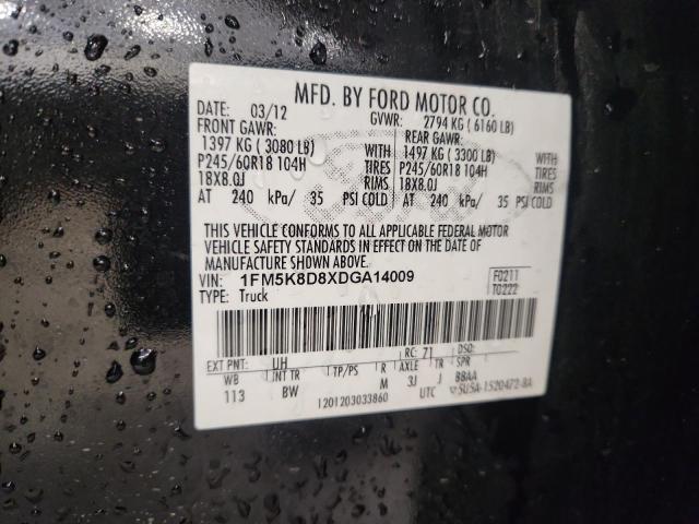 2013 FORD EXPLORER X - 1FM5K8D8XDGA14009