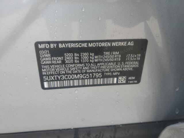 2021 BMW X3 SDRIVE30I 5UXTY3C00M9G51795