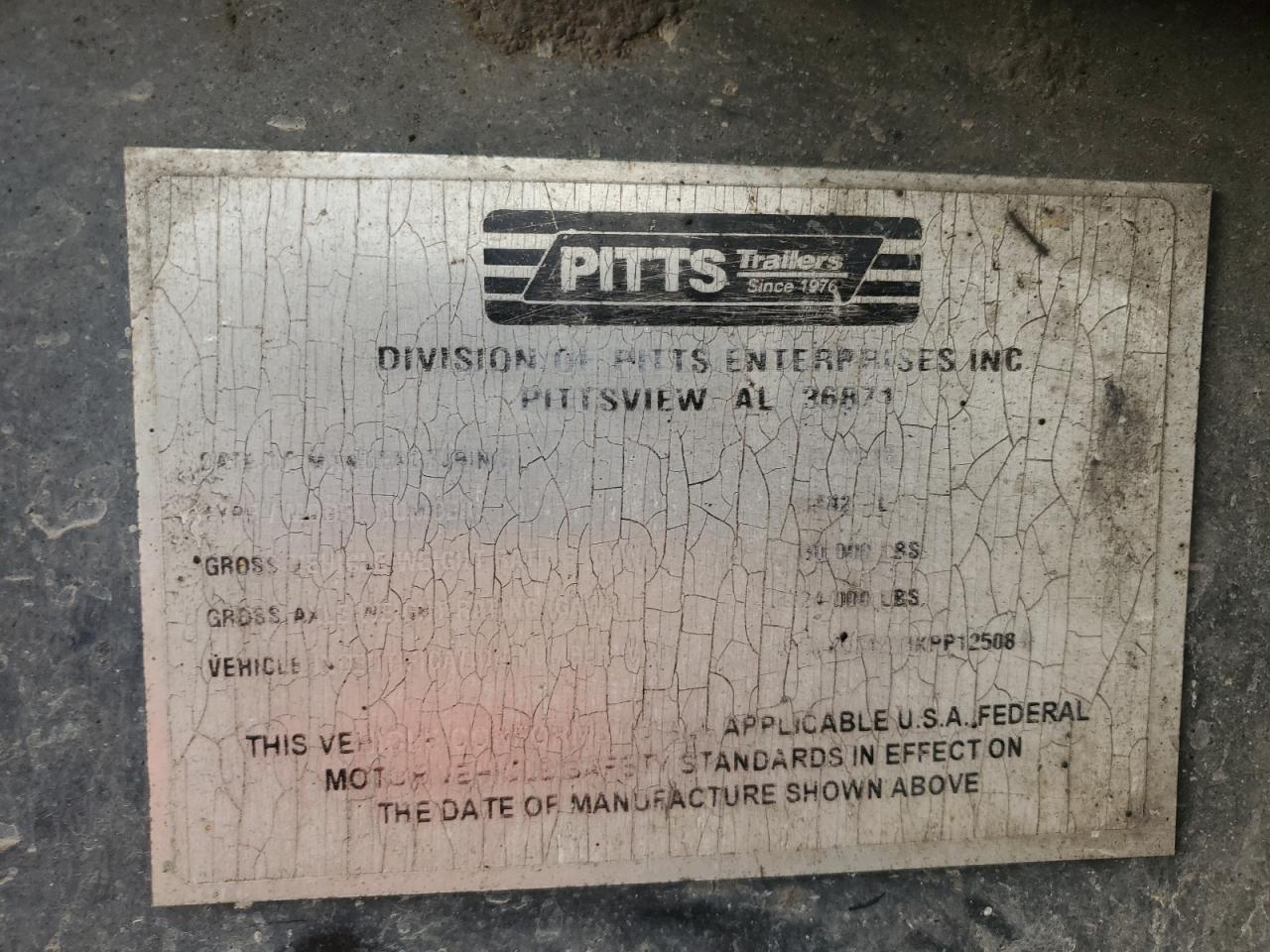 Lot #3276461669 2019 PITTS DUMP BODY TRAILER