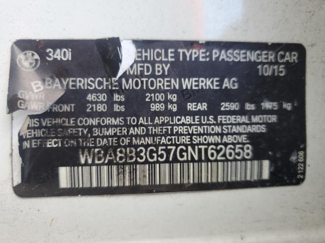 2016 BMW 340 I WBA8B3G57GNT62658