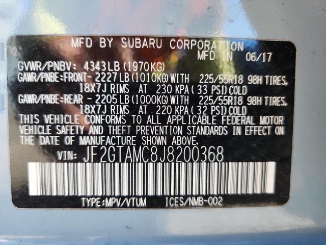 2018 SUBARU CROSSTREK JF2GTAMC8J8200368