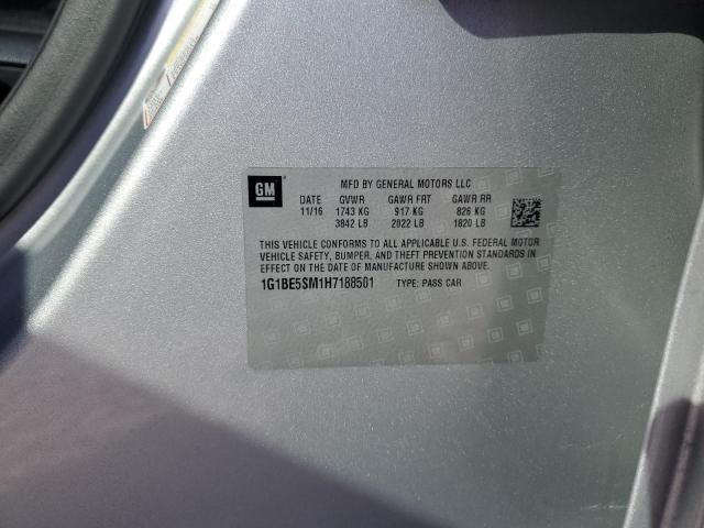 2017 CHEVROLET CRUZE LT - 1G1BE5SM1H7188501