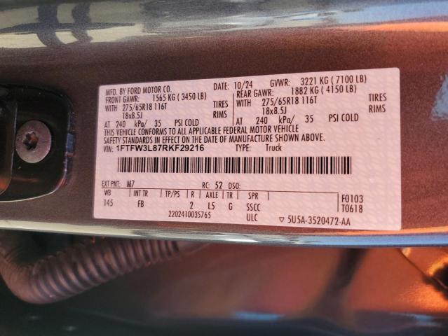 2024 FORD F150 XLT #3309600561