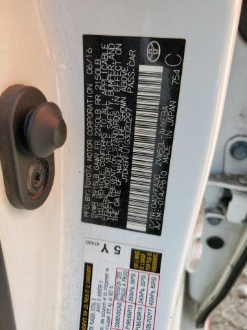 2016 TOYOTA PRIUS JTDKBRFU1G3020297