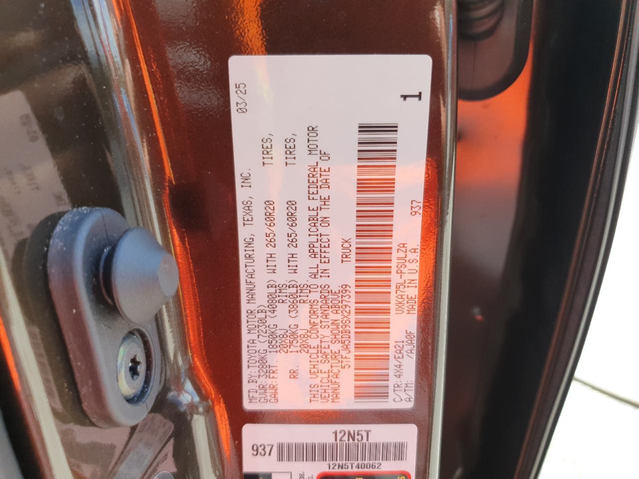 Lot #3302843892 2025 TOYOTA TUNDRA CRE