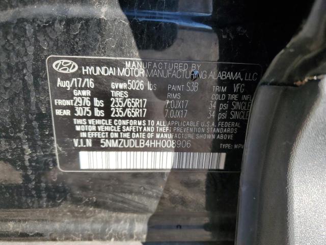 2017 HYUNDAI SANTA FE S - 5NMZUDLB4HH008906