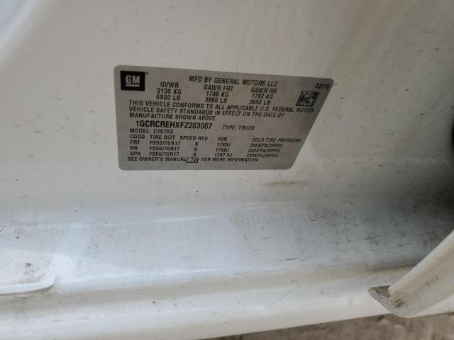 2015 CHEVROLET SILVERADO C1500 LT 1GCRCREHXFZ263067