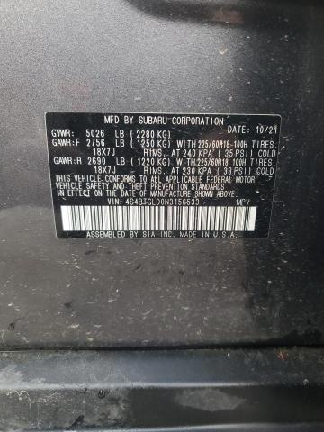 2022 SUBARU OUTBACK ON 4S4BTGLD0N3156533