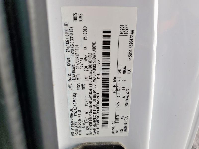 2018 FORD F150 1FTMF1CB9JFD61261