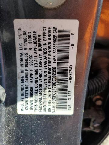 2016 HONDA CIVIC EX #3303731418