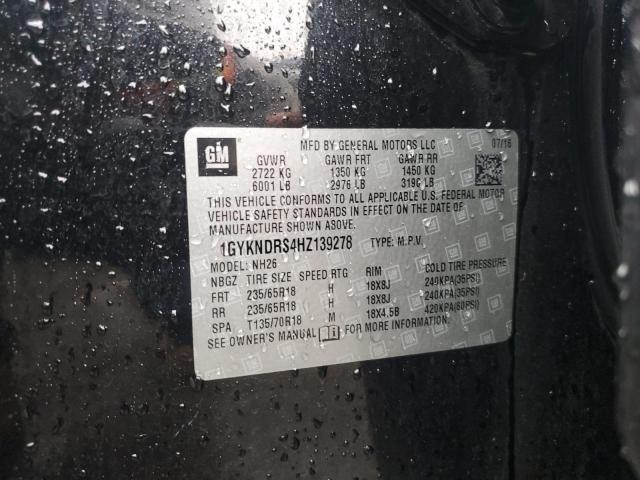 2017 CADILLAC XT5 LUXURY - 1GYKNDRS4HZ139278