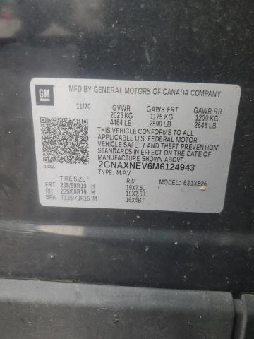 2021 CHEVROLET EQUINOX PR - 2GNAXNEV6M6124943