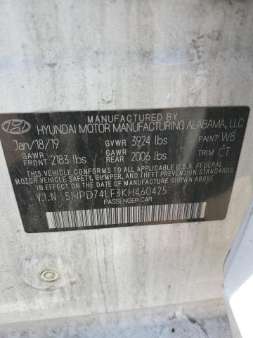 2019 HYUNDAI ELANTRA SE 5NPD74LF3KH460425