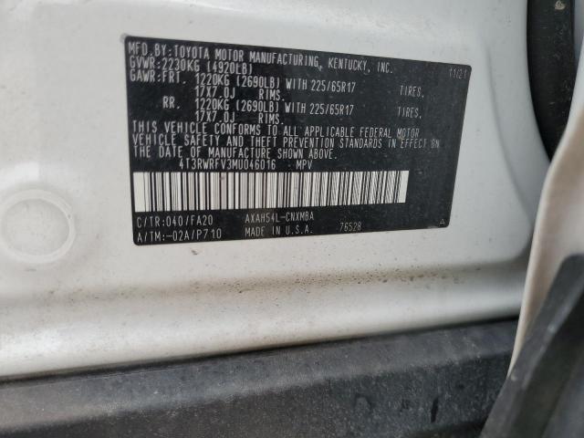 2021 TOYOTA RAV4 XLE - 4T3RWRFV3MU046016