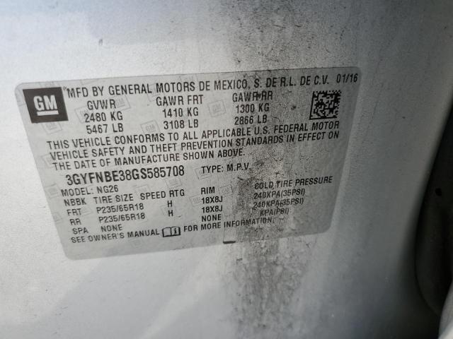 2016 CADILLAC SRX LUXURY - 3GYFNBE38GS585708