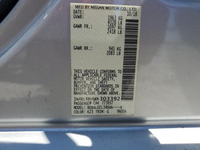 2019 NISSAN ALTIMA S #3290285214