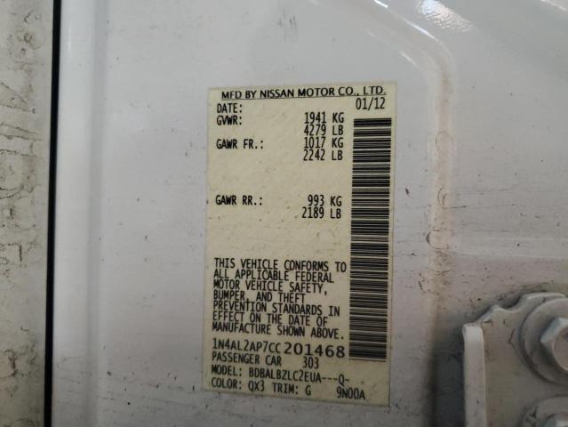 2012 NISSAN ALTIMA BAS #3284762544