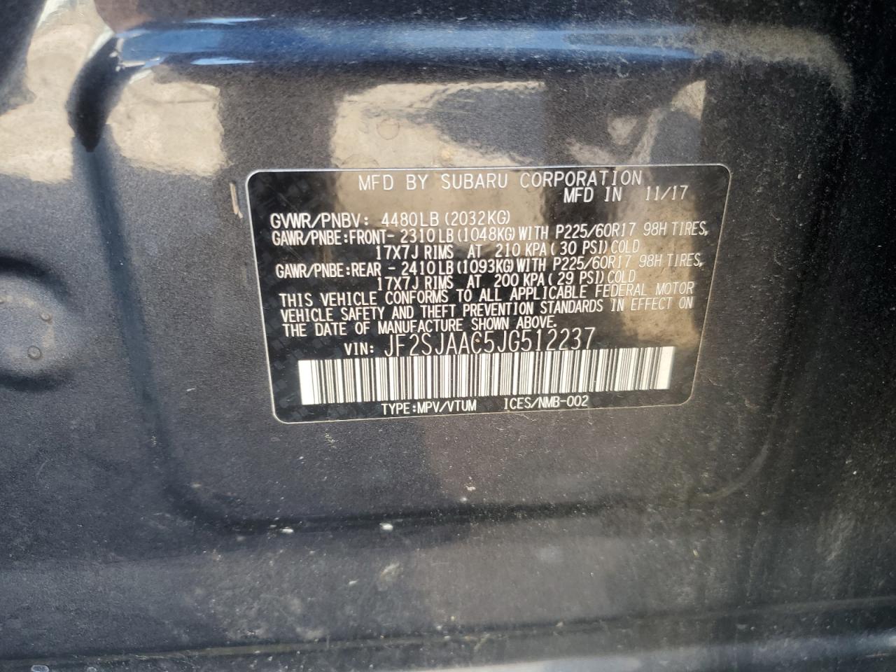 SUBARU FORESTER 2.5I