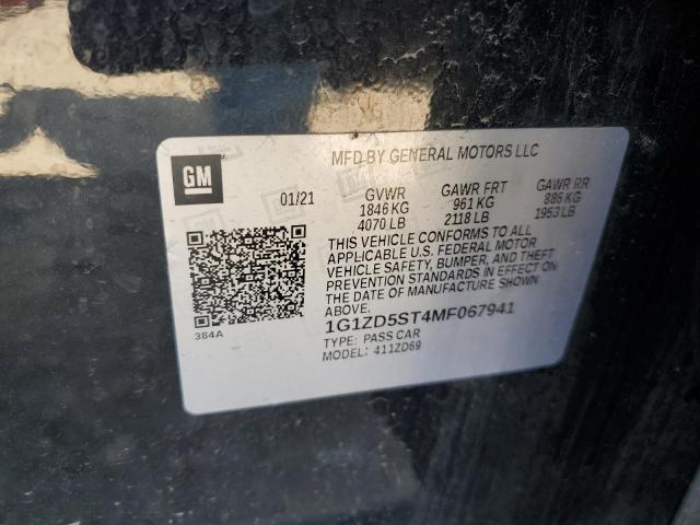 2021 CHEVROLET MALIBU LT - 1G1ZD5ST4MF067941