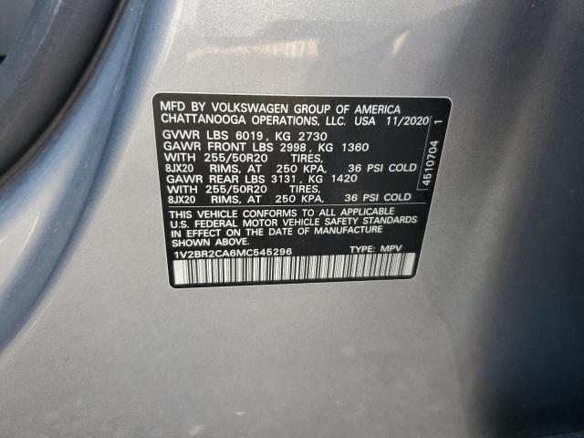 2021 VOLKSWAGEN ATLAS SEL - 1V2BR2CA6MC545296