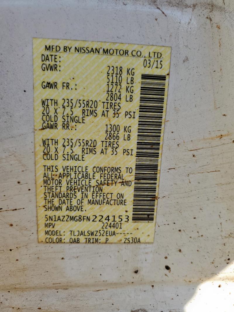 2015 NISSAN MURANO S - 5N1AZ2MG8FN224153