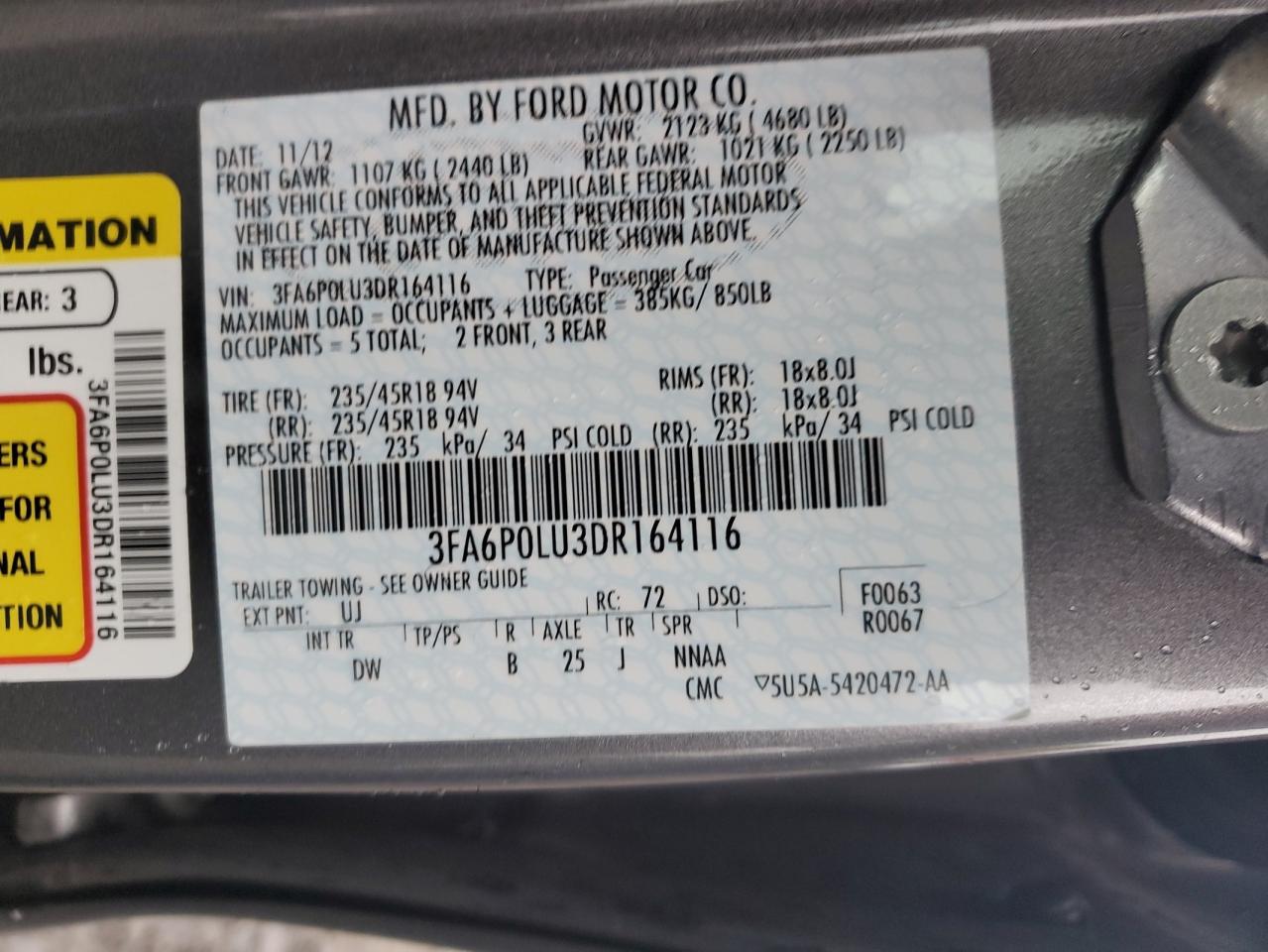 FORD FUSION SE HYBRID