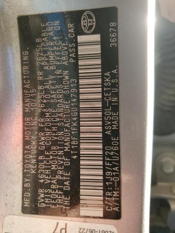 2016 TOYOTA CAMRY LE 4T1BF1FK4GU147913