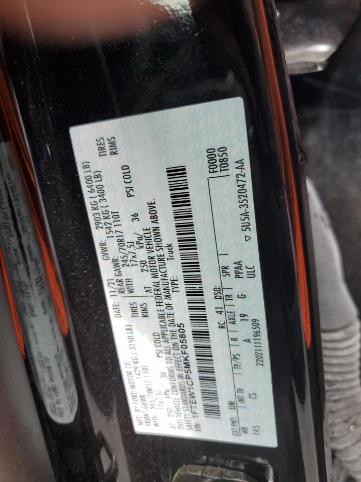 Lot #3316721435 2021 FORD F150 SUPER