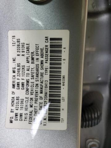 2017 HONDA ACCORD LX - 1HGCR2F35HA119413