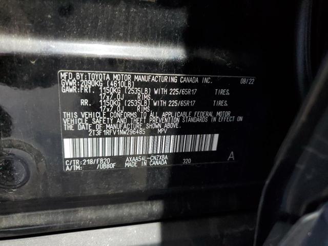 2022 TOYOTA RAV4 LE - 2T3F1RFV1NW296485