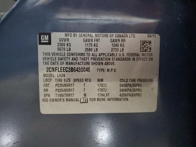 2011 CHEVROLET EQUINOX LT - 2CNFLEEC3B6430046