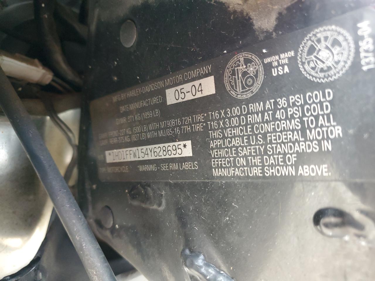 Lot #3293100344 2004 HARLEY-DAVIDSON FLHTCI