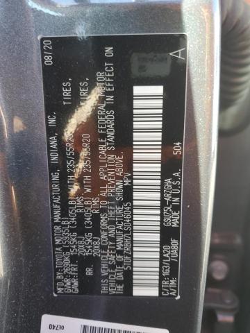 2020 TOYOTA HIGHLANDER PLATINUM 5TDFZRBH7LS046045