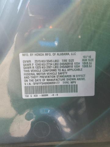 2016 HONDA PILOT EXL - 5FNYF5H69GB059177