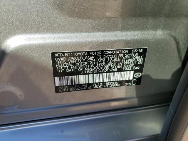 2018 LEXUS GS 350 BAS JTHBZ1BL2JA015265