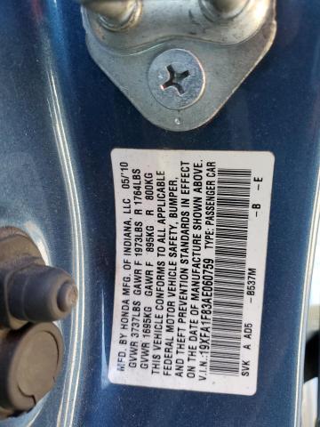 2010 HONDA CIVIC EX - 19XFA1F83AE060759