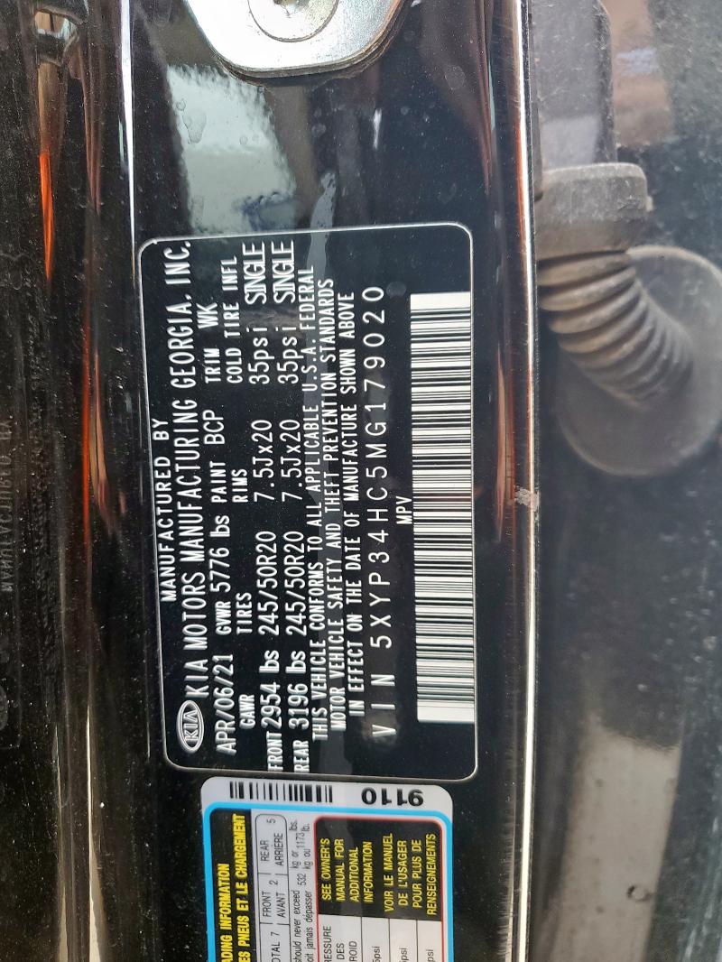 2021 KIA TELLURIDE 5XYP34HC5MG179020