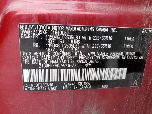 2018 TOYOTA RAV4 LIMIT - 2T3DFREV0JW748477