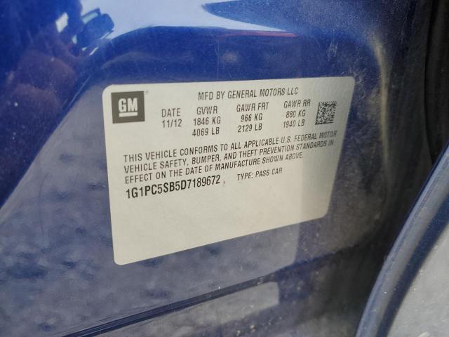 2013 CHEVROLET CRUZE LT - 1G1PC5SB5D7189672