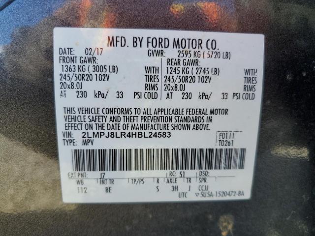 2017 LINCOLN MKX RESERV - 2LMPJ8LR4HBL24583