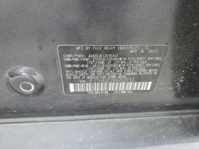 2011 SUBARU FORESTER 2.5X PREMIUM - JF2SHADC2BH760111