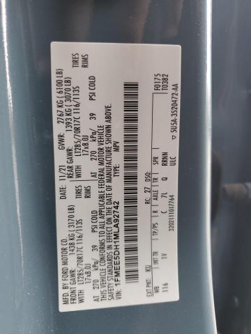 2021 FORD BRONCO BAS - 1FMEE5DH1MLA92742