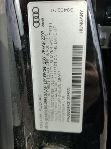 2016 AUDI A3 PREMIUM WAUB8GFFXG1039833