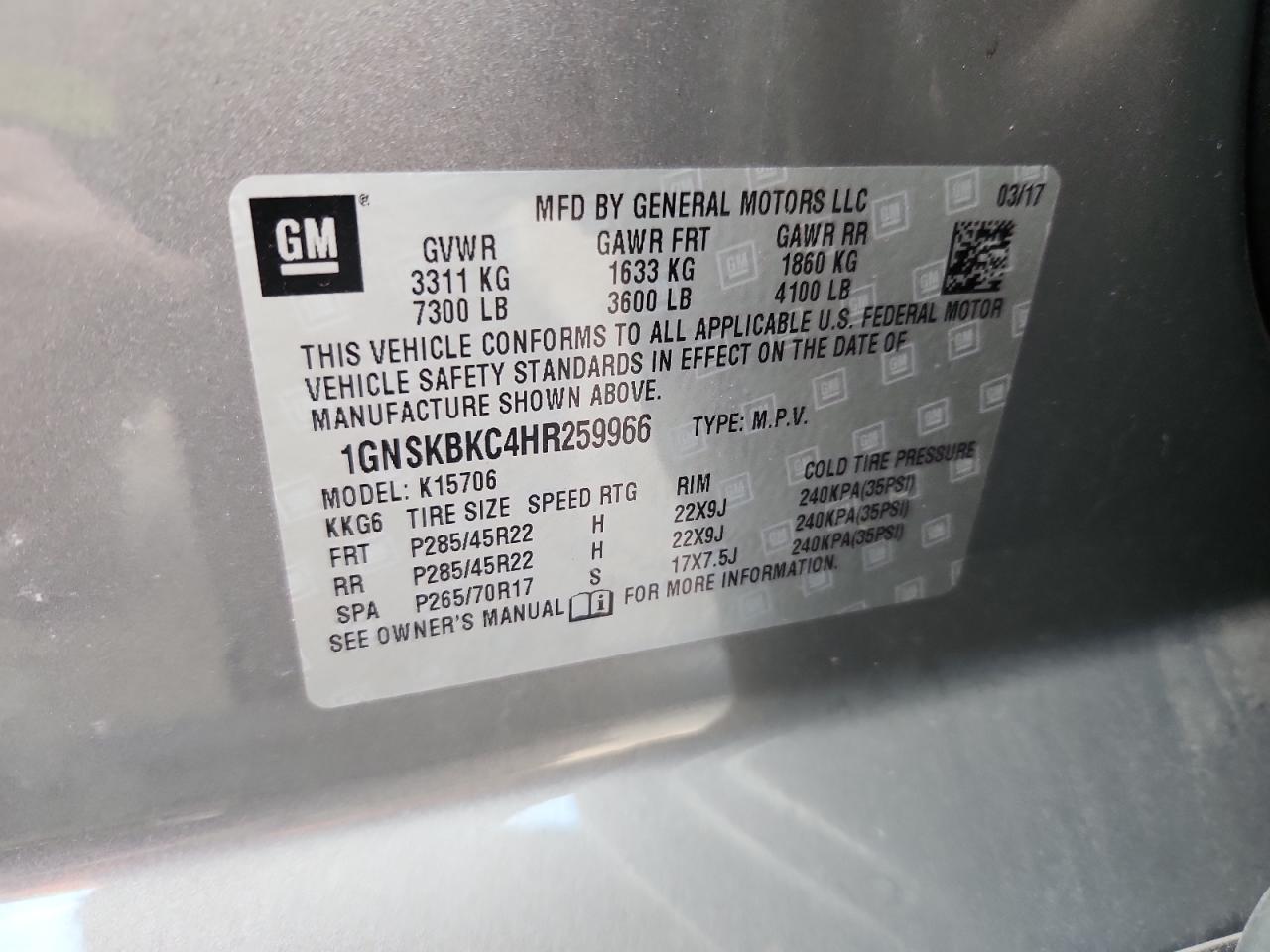 CHEVROLET TAHOE K1500 LT