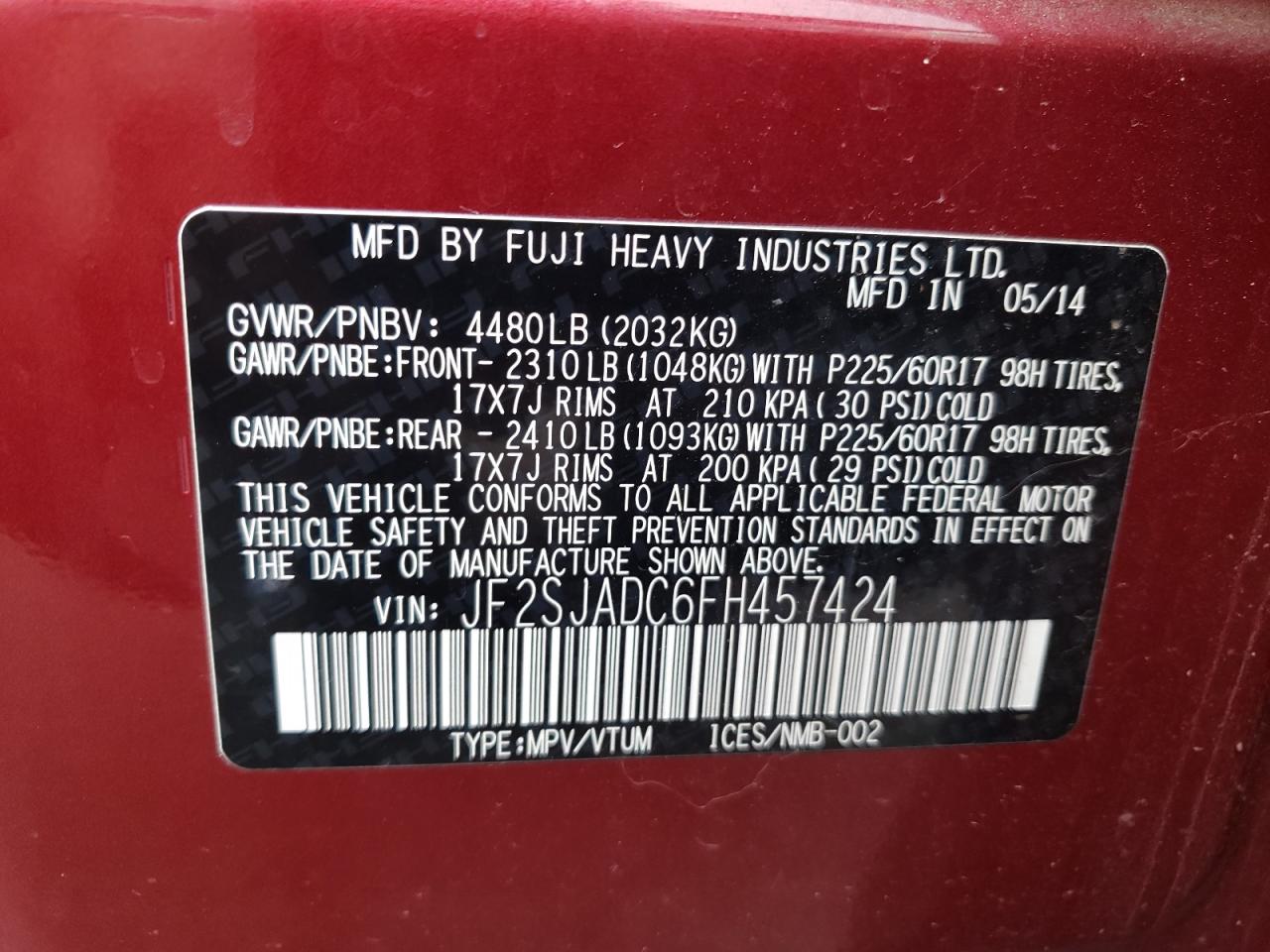 SUBARU FORESTER 2.5I PREMIUM