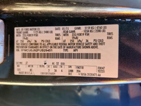 2015 FORD ESCAPE TIT - 1FMCU0J92FUB29451